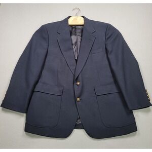 Men's Botany 500 Blazer Sport Coat, Navy Blue, Pre-Owned
